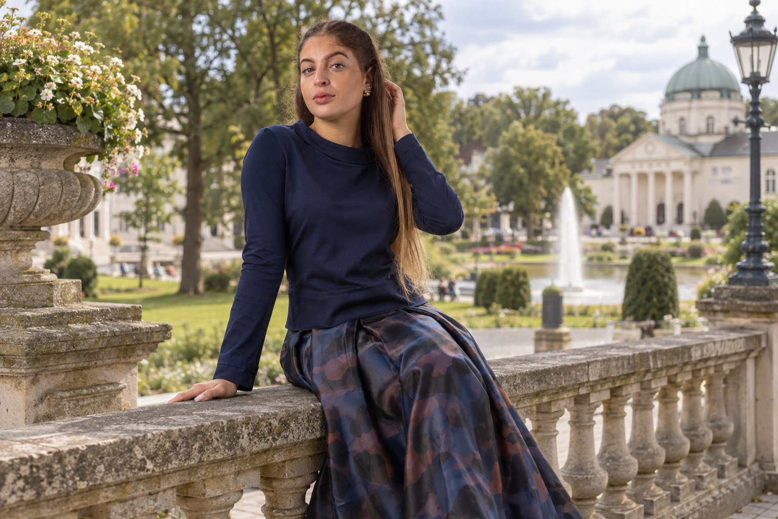 Bad Nauheim Streetstyle - Bluse mit Schalkragen JURAMO