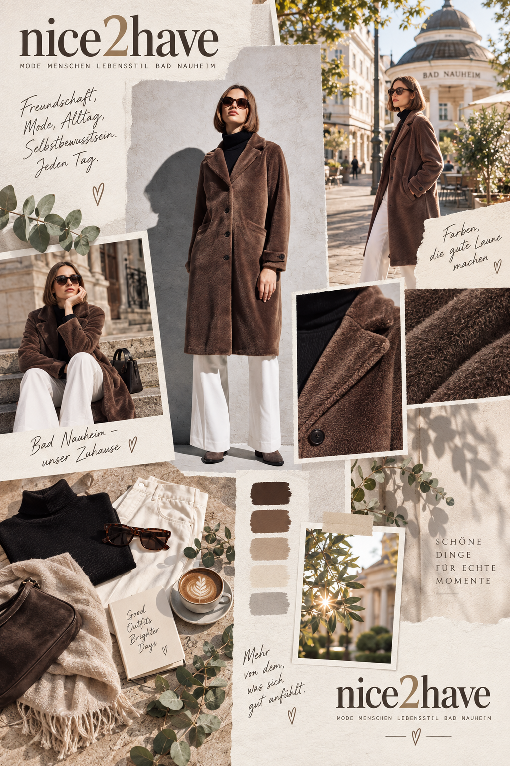 Moodboard - Inspiration für Eleganter Fake-Fur-Mantel mit Reverskragen