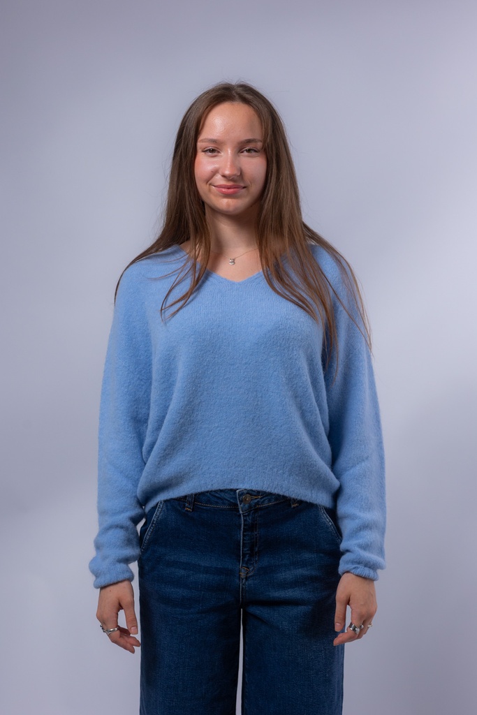 [P3514_MA6125_BL-S] Pulli aus Babyalpaca Malva (Blau, S)